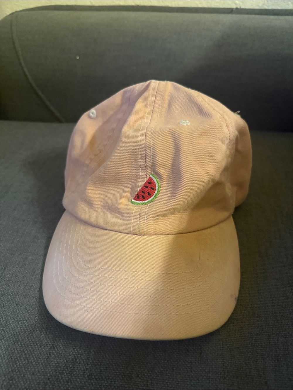 UNIF Peach Pink Watermelon Embroidered Baseball Hat